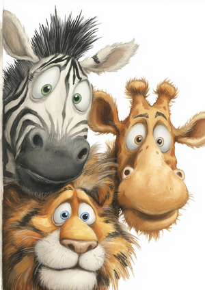 Poster - Peek a boo friends