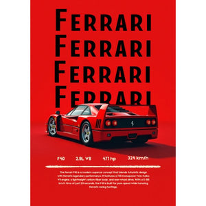 Poster - Ferrari F40