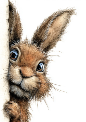 Poster - Peek a boo rabbit 2