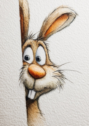 Poster - Peek a boo rabbit