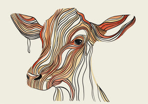 Poster - Kalv line art
