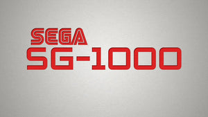 Röd Sega SG-1000-logga mot ljusgrå bakgrund