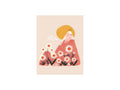Poster - Berg med blommor