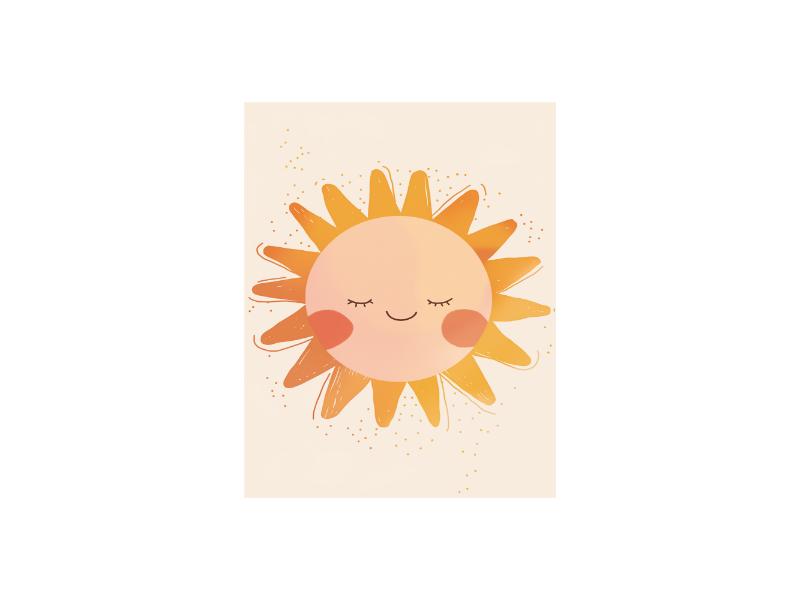 Poster - Sovande sol