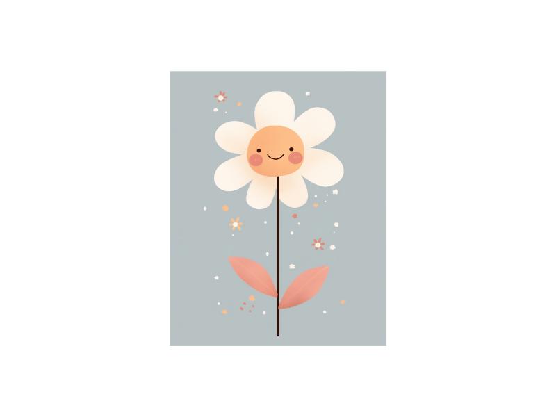 Poster - Glad blomma