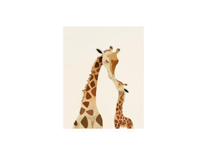 Poster - Giraff med unge