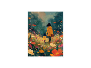 Poster - Mama barn blomsteräng