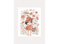Poster - Flicka med blommor