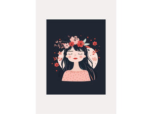 Poster - Blommor i håret