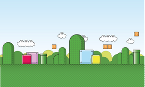 Mario world bakgrund