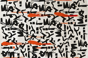 Poster - Graffiti-text i rött och svart
