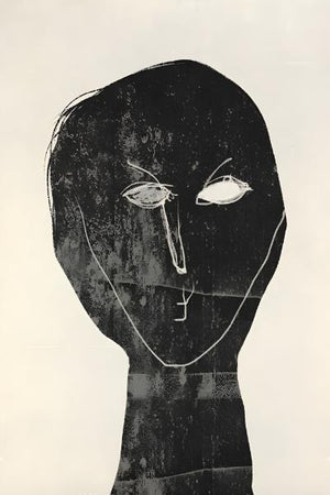 Poster - Primitiv mask i koltextur