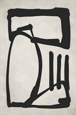 Poster - Primitiv hieroglyf-abstraktion
