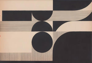 Poster - Bauhaus-geometri i svartvitt
