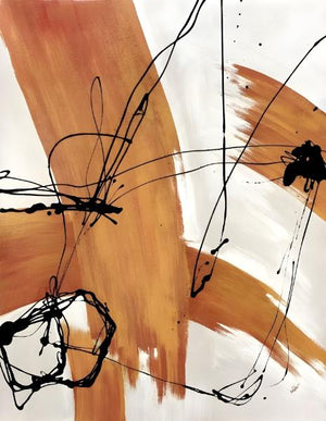 Poster - Terrakotta och svart - expressionistisk