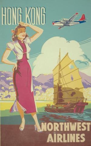 Poster - Hong Kong Northwest Airlines