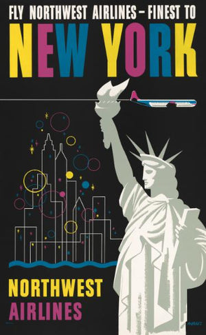 Poster - New York Norhtwest airlines
