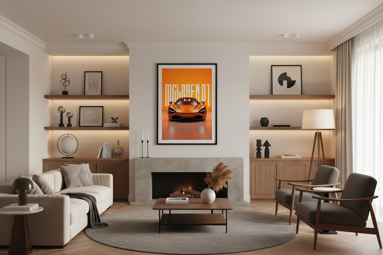 Poster - McLaren P1 i ett fint rum