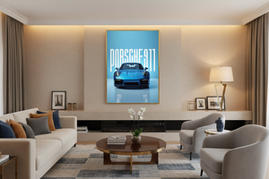 Poster - Porsche 911 i ett fint rum